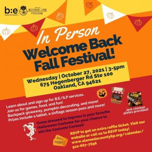 Welcome Back Fall Festival @ ILP Office Parking Lot
