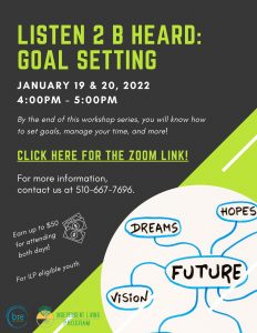 Listen 2 B Heard: Goal Setting Workshop @ Online