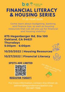 Financial Literacy & Housing Series (17-20 y/o)