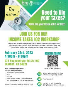 Income Taxes 102 Workshop @ ILP Office
